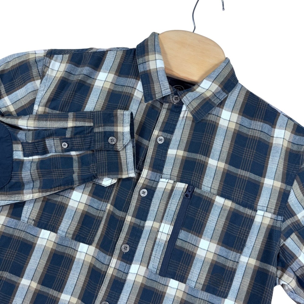 Wrangler ATG Mens Medium‎ Plaid Flannel Shirt Outdoor Button Up Long Sleeve